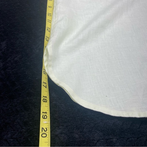 Banana Republic Butter Yellow Linen Button Up Shirt W Lg Tall BEACH CASUAL - Picture 9 of 11